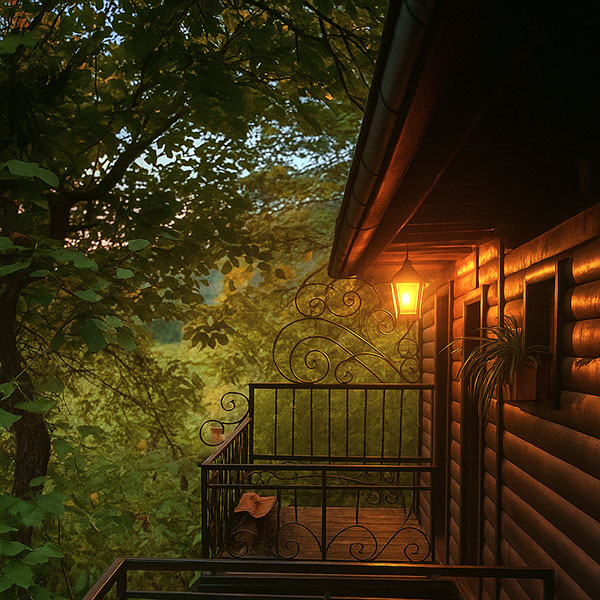 Brvnara Zvončica u romantični suton